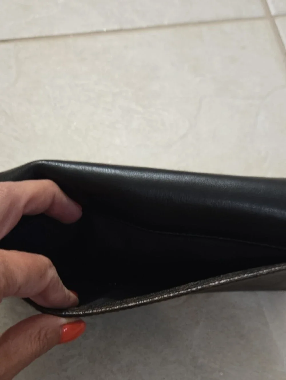Coach Black Leather Continental Wallet with Gold Logo
